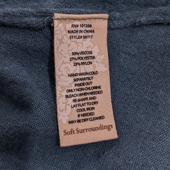 Soft Surroundings Kayla Cold Shoulder Tunic Sweater Petite Small - Picture 5 of 5